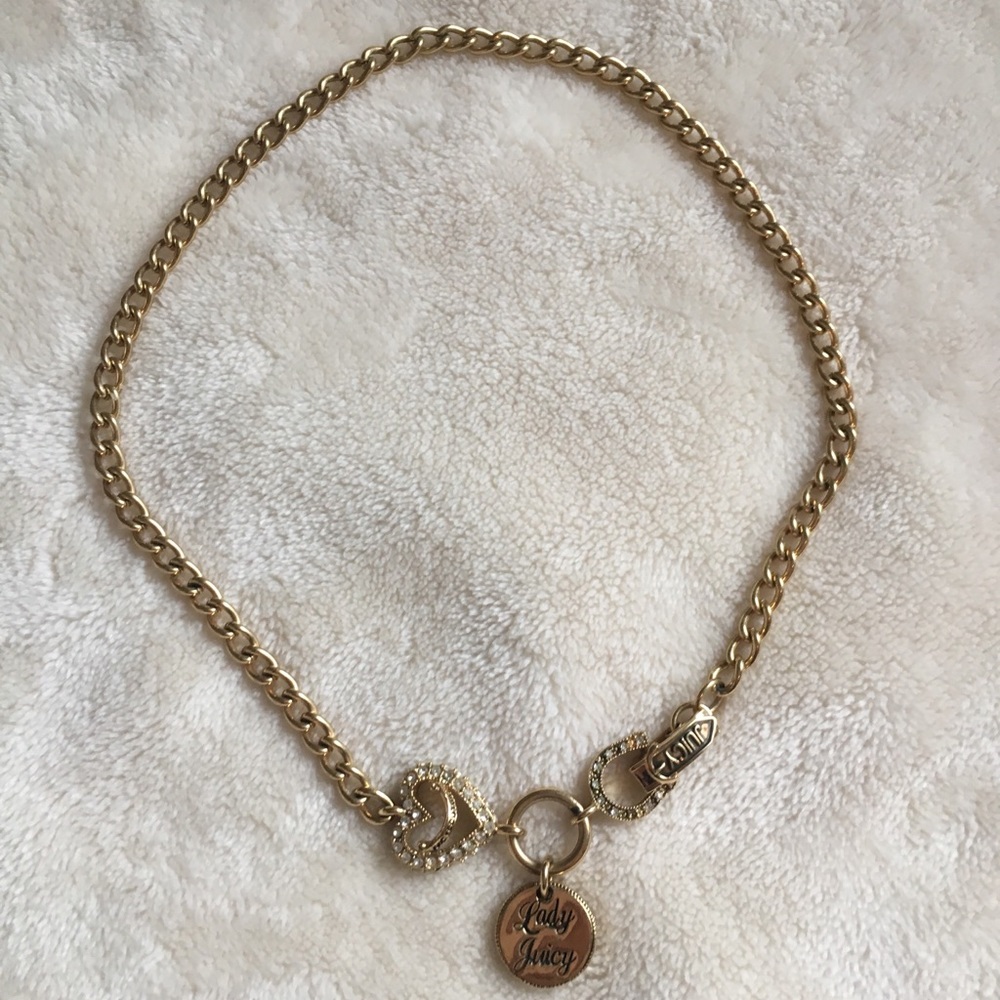 Vintage Juicy Couture gold horseshoe clasp choker